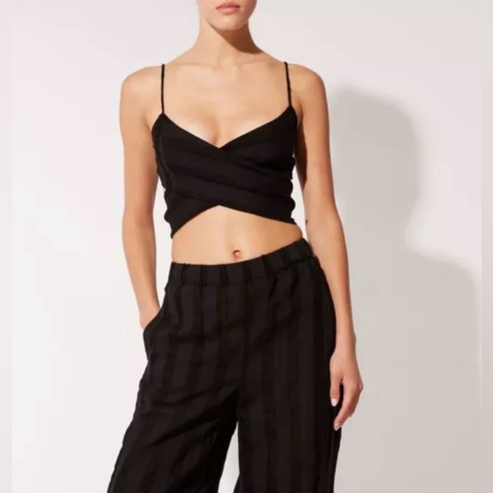 NWT SOLID & STRIPED the delaney top linen stripe blackout size XL